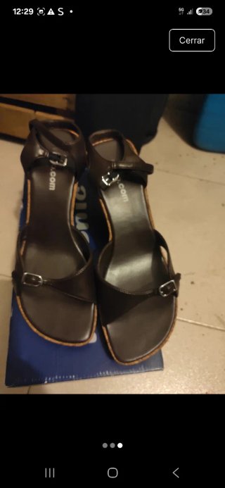 Sandalias cuña marrones cómodas