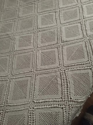 Colcha ganchillo blanca 2,40 x 2,40