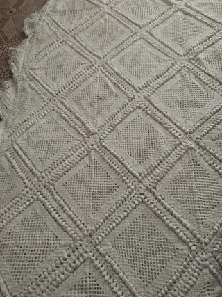 Colcha ganchillo blanca 2,40 x 2,40