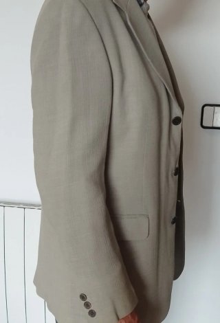 Giacca da uomo grigio chiaro Americana