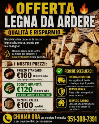 Legna da ardere di qualità a prezzo conveniente