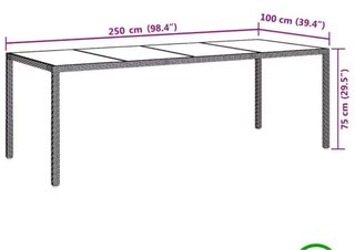 Mesa de exterior cristal y mimbre
