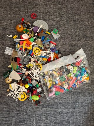 Lotto 11kg di Pezzi Lego + 3kg di Manuali