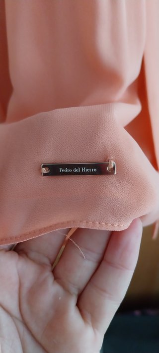 Pedro del Hierro Blusa Plisada Manga Larga