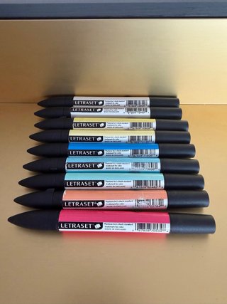9 Rotuladores Pantone TRIA Letraset usados