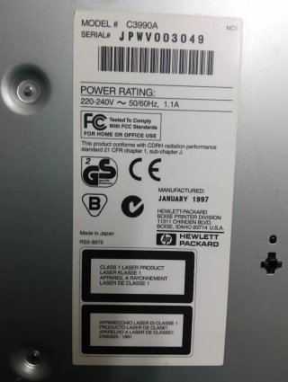 Impresora HP LaserJet 6L Antigua
