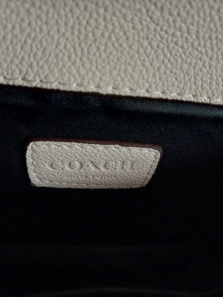 Bolso Coach Blanco Mujer Dorado