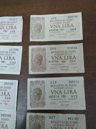 Cartamoneta 1 Lira Italia 1944
