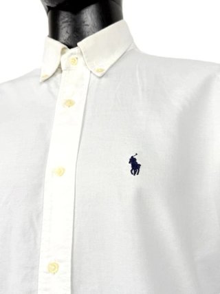 Polo Ralph Lauren Camicia Uomo XL Bianca Oxford