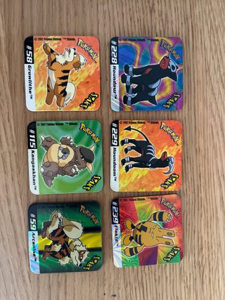 Lote 6 magneti Pokémon Staks 2002