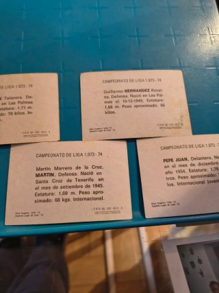 Cromos Fher Liga 73-74 U.D. Las Palmas