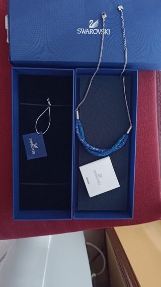 Collana Swarovski Blu e Argento