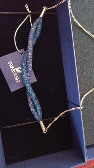 Collana Swarovski Blu e Argento