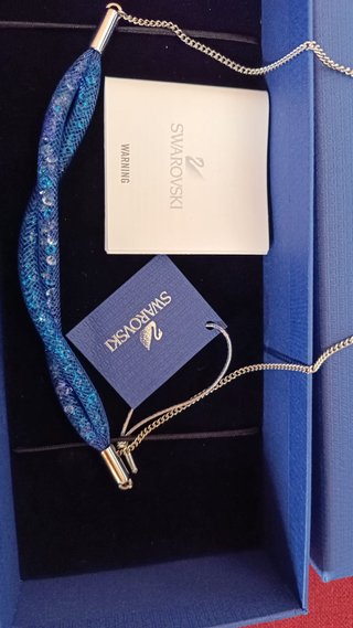 Collana Swarovski Blu e Argento