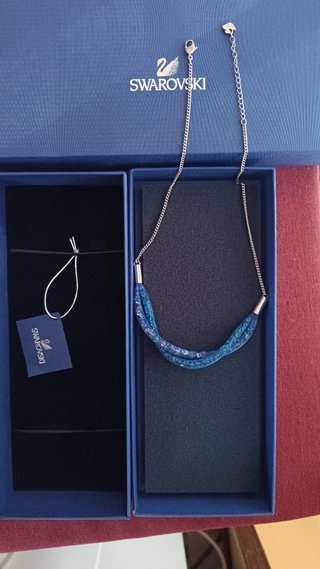 Collana Swarovski Blu e Argento