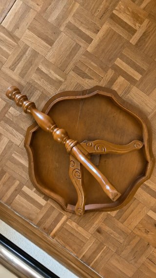 Mesa auxiliar vintage madera maciza