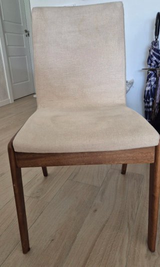 Juego 6 Sillas Comedor Tela y Madera