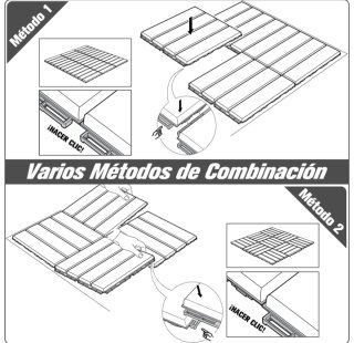 Set de 9 baldosas de 30x30cm negro