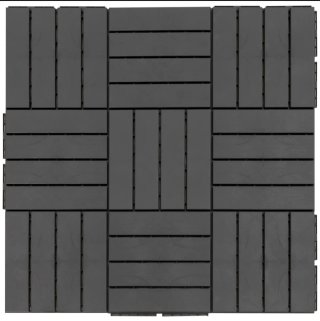 Set de 9 baldosas de 30x30cm negro