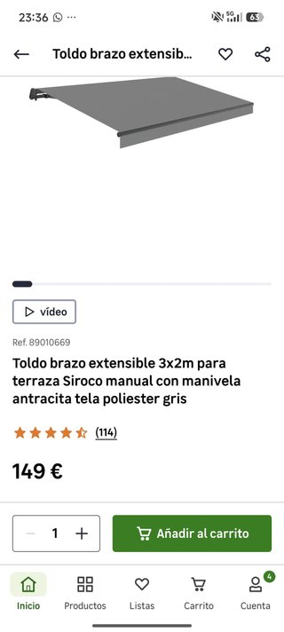 CONJUNTO JARDÍN Y TOLDO