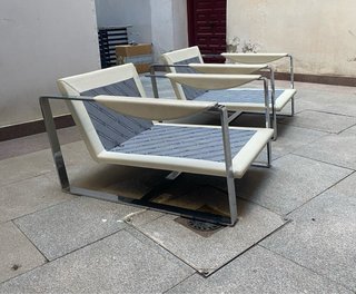 Roche Bobois Sillones Piel Metal 1990s