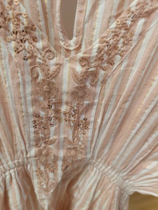 Vestido rayas Ibiza bordado