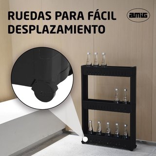 Amig-Carrito de Almacenamiento Estrecho con Ruedas