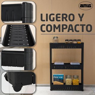 Amig-Carrito de Almacenamiento Estrecho con Ruedas