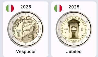 Moneda 2 euros conmemorativa Italia 2025