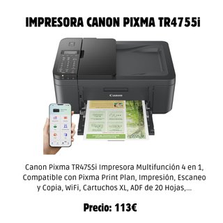 Impresora Canon Pixma TR4755i Multifunción