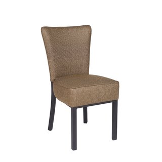 Silla tapizada tela y madera