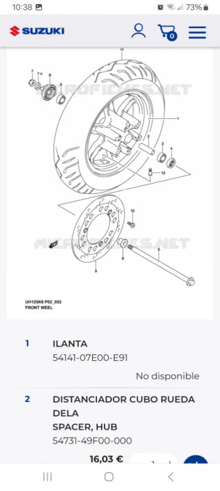 Llantas Burgman Uh de 12" y 13"