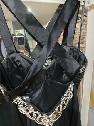 Vestido fiesta negro espalda descubierta L nuevo
