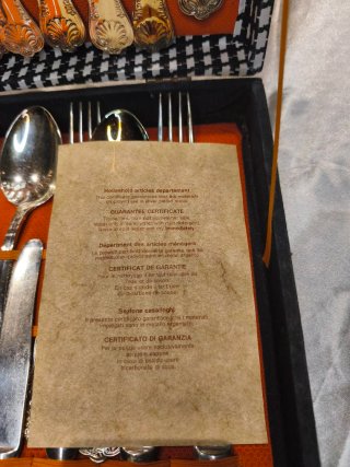 Set posate vintage placcate argento con scatola
