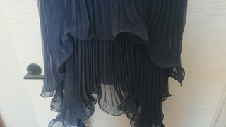 Vestido gasa tirantes tul azul