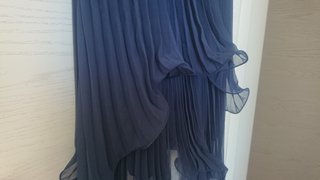 Vestido gasa tirantes tul azul