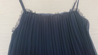 Vestido gasa tirantes tul azul