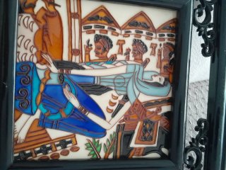 Cuadro mosaico relieve mujer