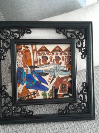 Cuadro mosaico relieve mujer