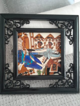 Cuadro mosaico relieve mujer