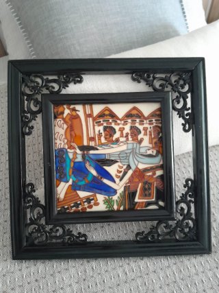 Cuadro mosaico relieve mujer