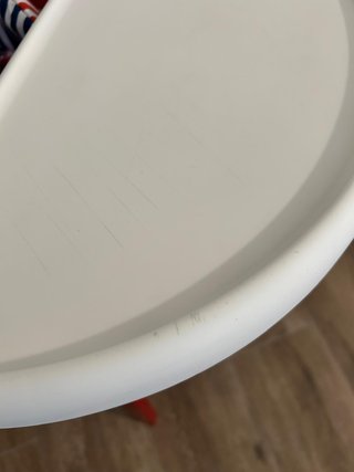 Trona infantil bebé niño IKEA madera roja