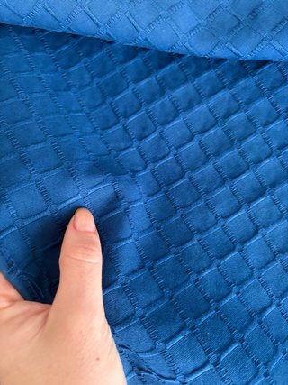 Cortinas largas azules de tela