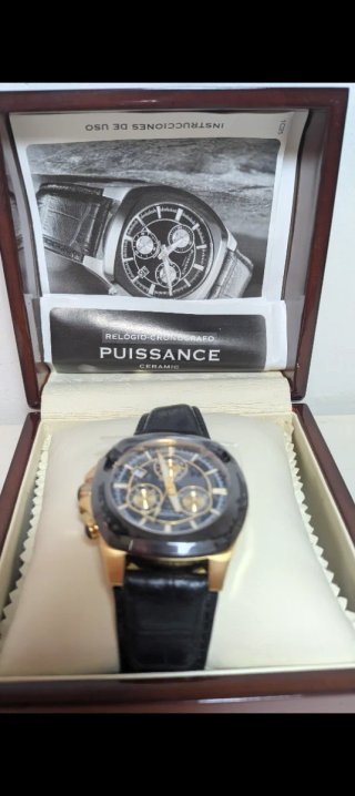 Reloj Puissance Hombre Negro/Dorado
