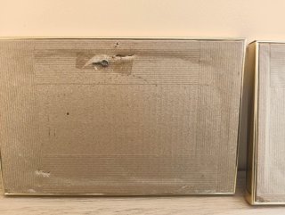 Dos cuadros artesanía paja vintage