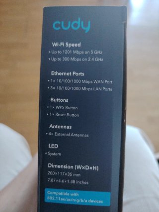 Router Cudy WR1500 Wi-Fi 6