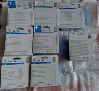Cartuchos de tinta HP 82 y 10