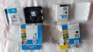 Cartuchos de tinta HP 82 y 10