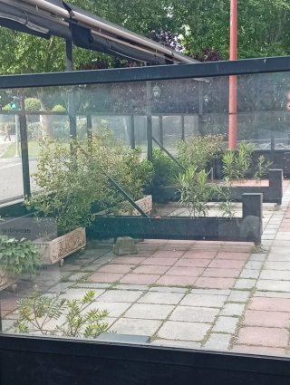 Terraza completa cristal y metal Toldos