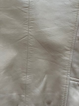 Cazadora Piel Mango Rosa Palo Talla S